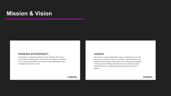 Vision mission and vision statements